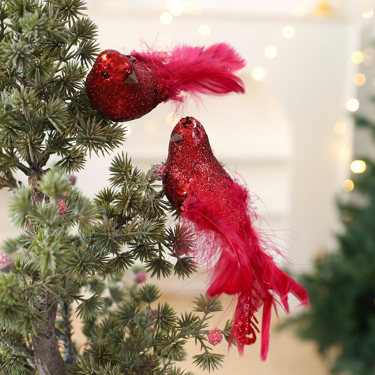 Clip-On Bird Ornaments For Sparkling Holiday Trees