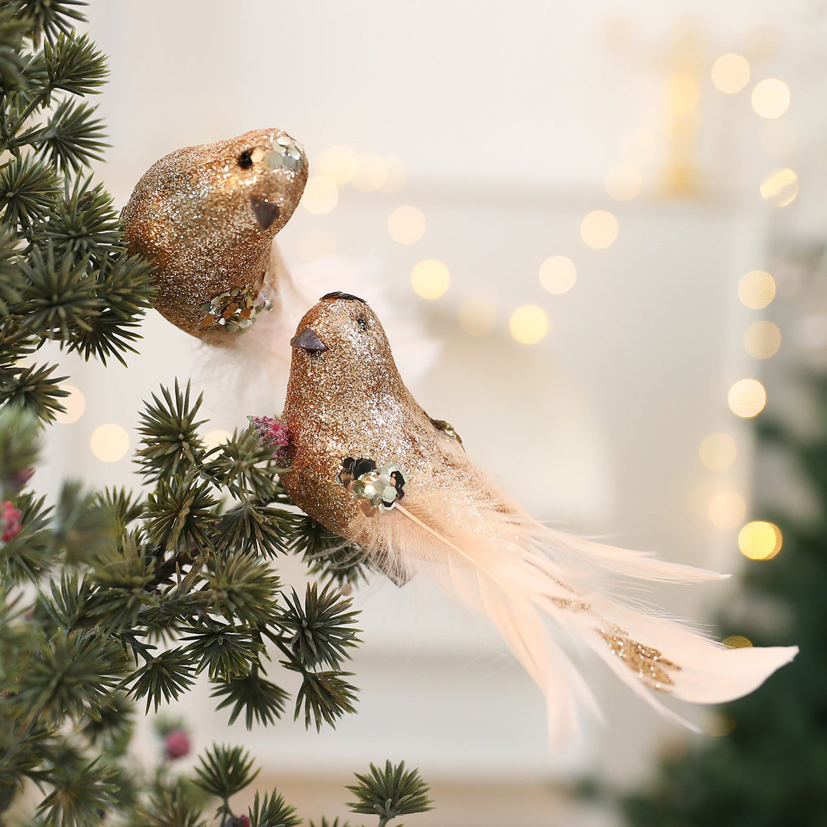 Clip-On Bird Ornaments For Sparkling Holiday Trees