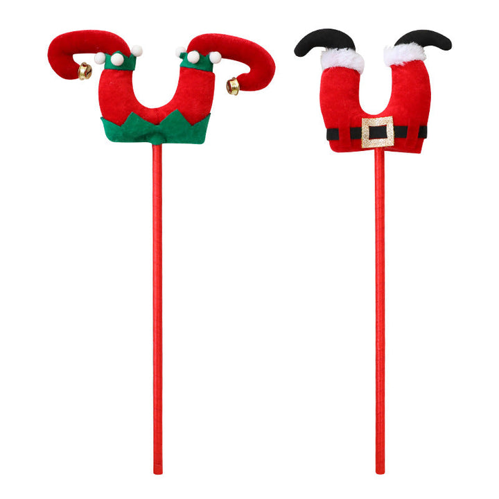 Grinch & Santa Leg Christmas Tree Picks Set of 2