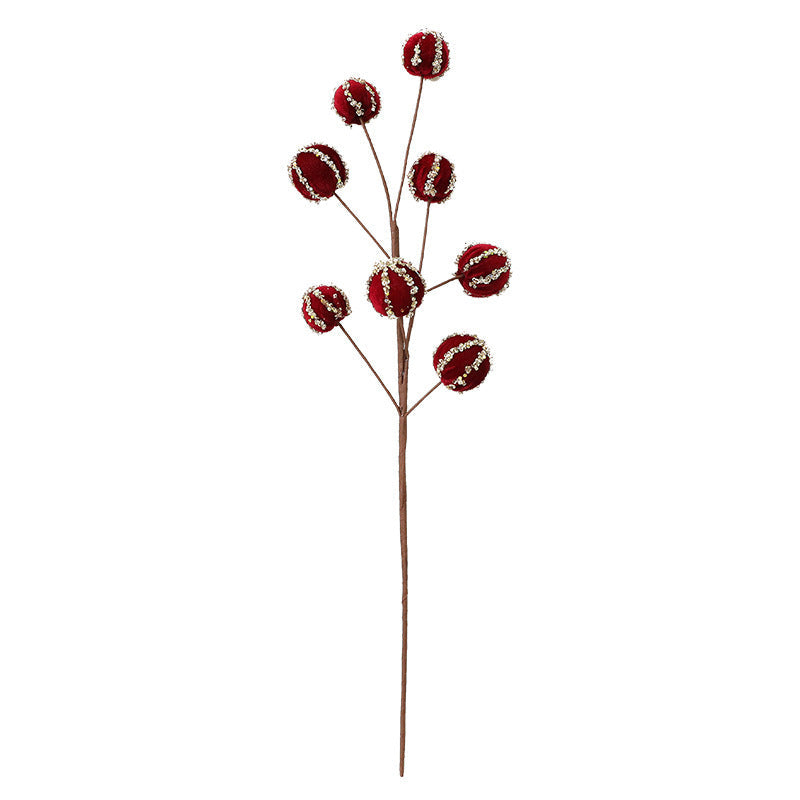 Velvet Christmas Ball Branches for Elegant Holiday Decor