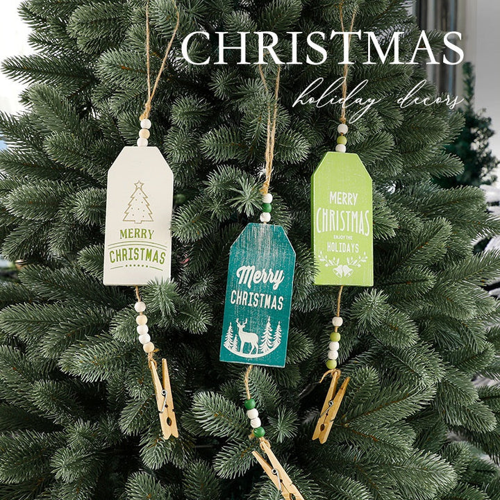 Wooden Christmas Tree Ornament for Rustic Nordic Charm