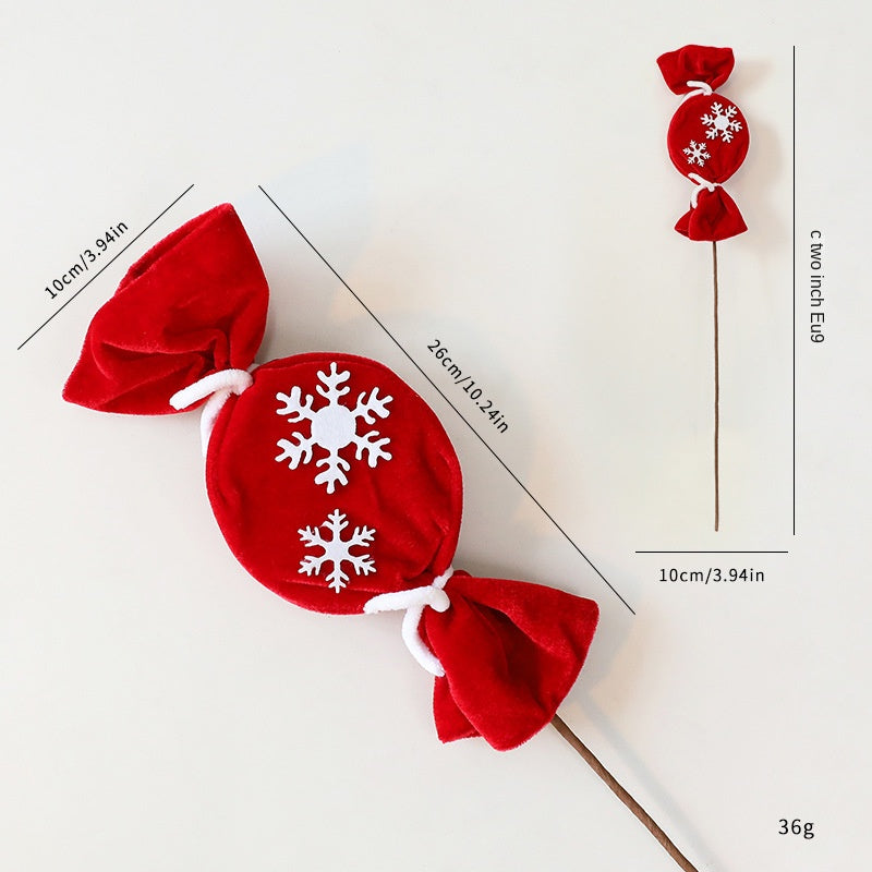 Christmas Candy Cane Decorations – Plush Tree Accents