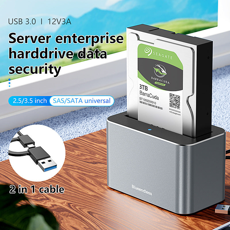 USB 3.0 Hard Drive Dock for 2.5 and 3.5-inch SATA/SAS