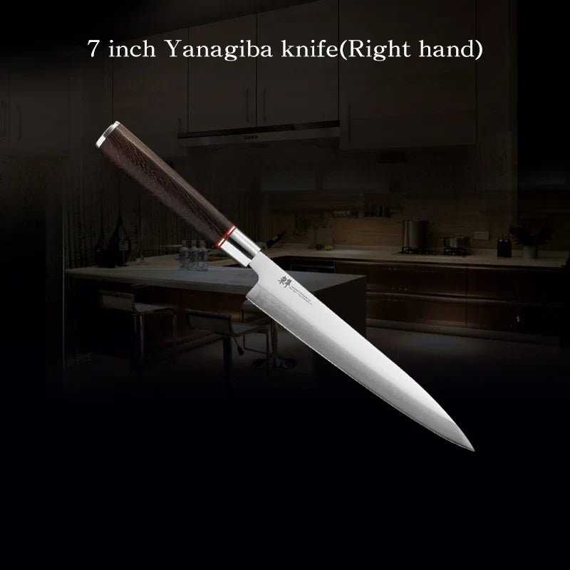 Hand-Sanded Yanagiba Sashimi Knife for Thin Fish Cuts