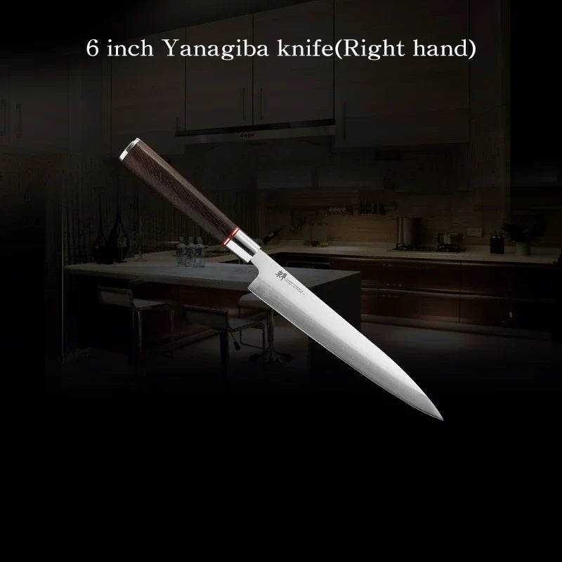 Hand-Sanded Yanagiba Sashimi Knife for Thin Fish Cuts