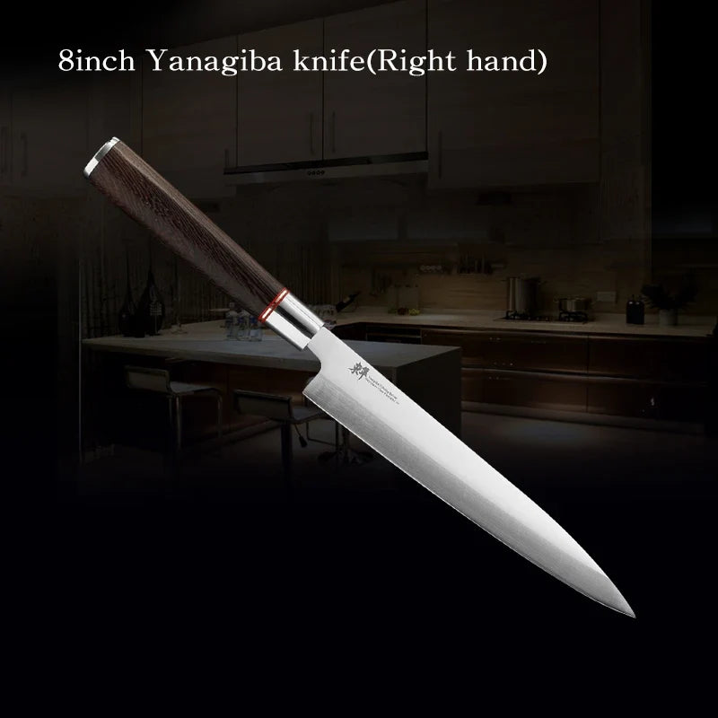 Hand-Sanded Yanagiba Sashimi Knife for Thin Fish Cuts