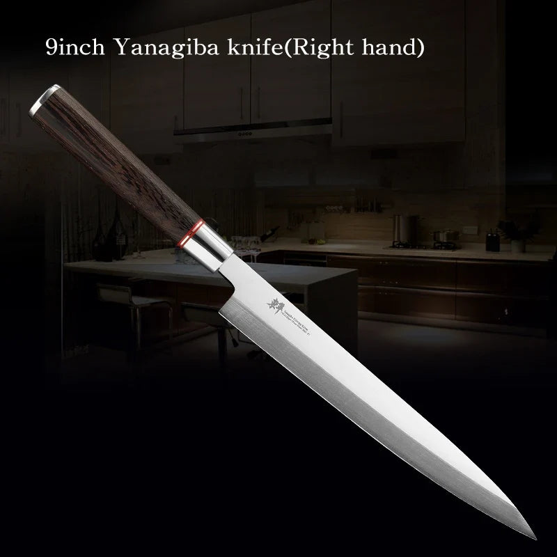Hand-Sanded Yanagiba Sashimi Knife for Thin Fish Cuts