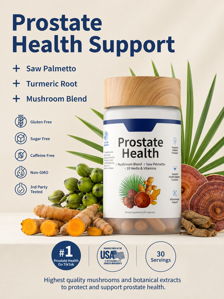 Saw Palmetto Prostate Complex — 90 Capsules with Mushroom