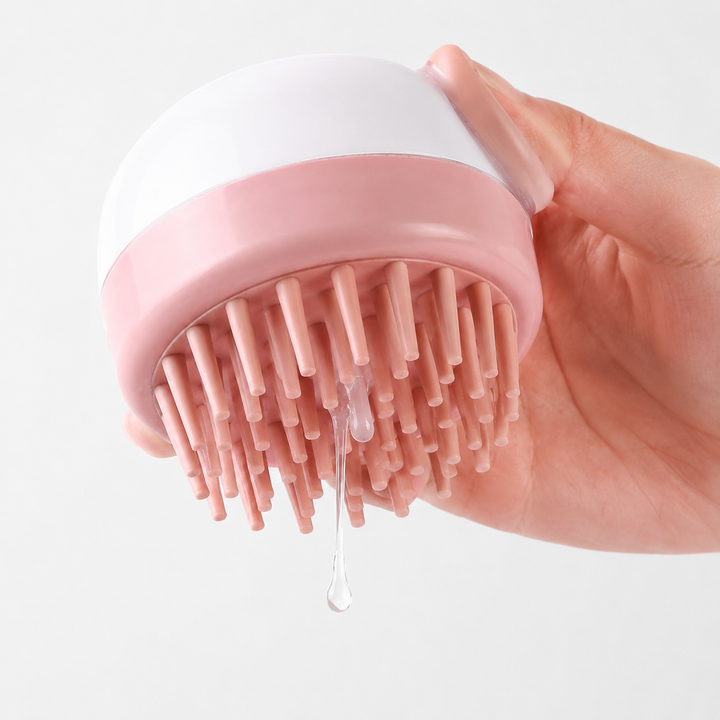 Scalp Massage Shampoo Brush with Built-In Dispenser