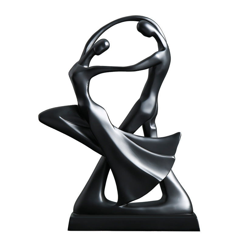 Abstract Black Sculpture for Modern Minimalist Home Decor