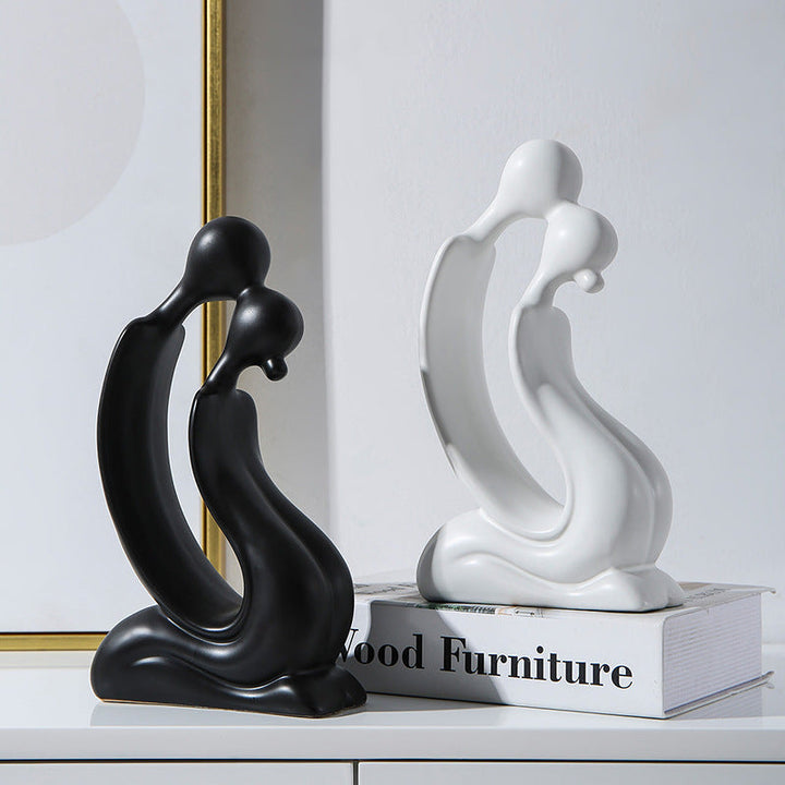 Abstract Black Sculpture for Modern Minimalist Home Decor