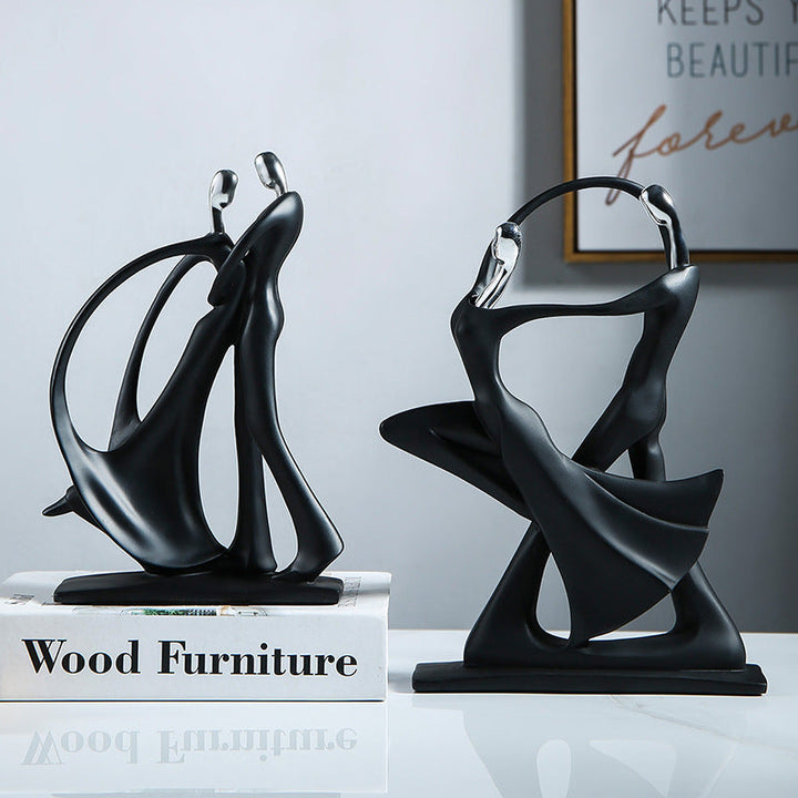 Abstract Black Sculpture for Modern Minimalist Home Decor