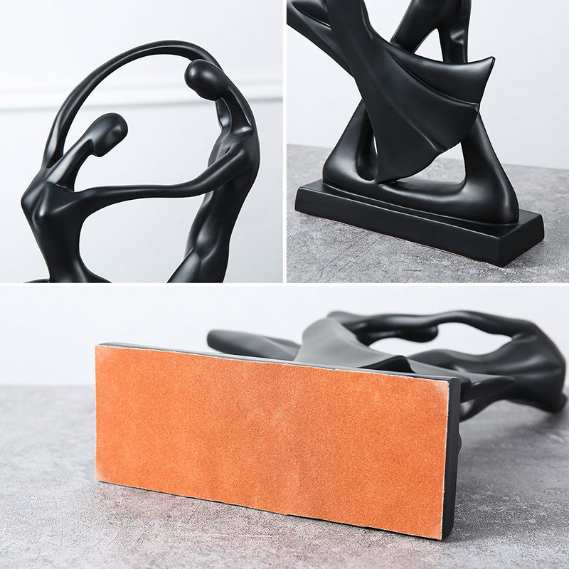 Abstract Black Sculpture for Modern Minimalist Home Decor