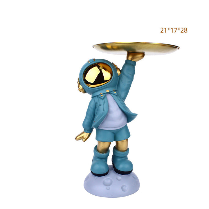 Scandinavian Astronaut Tray Ornament for Shelf Decor