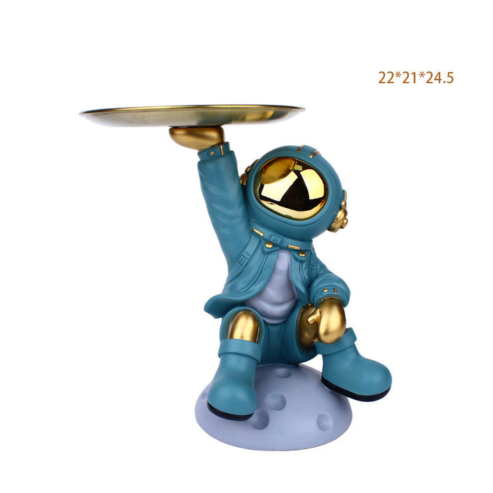 Scandinavian Astronaut Tray Ornament for Shelf Decor