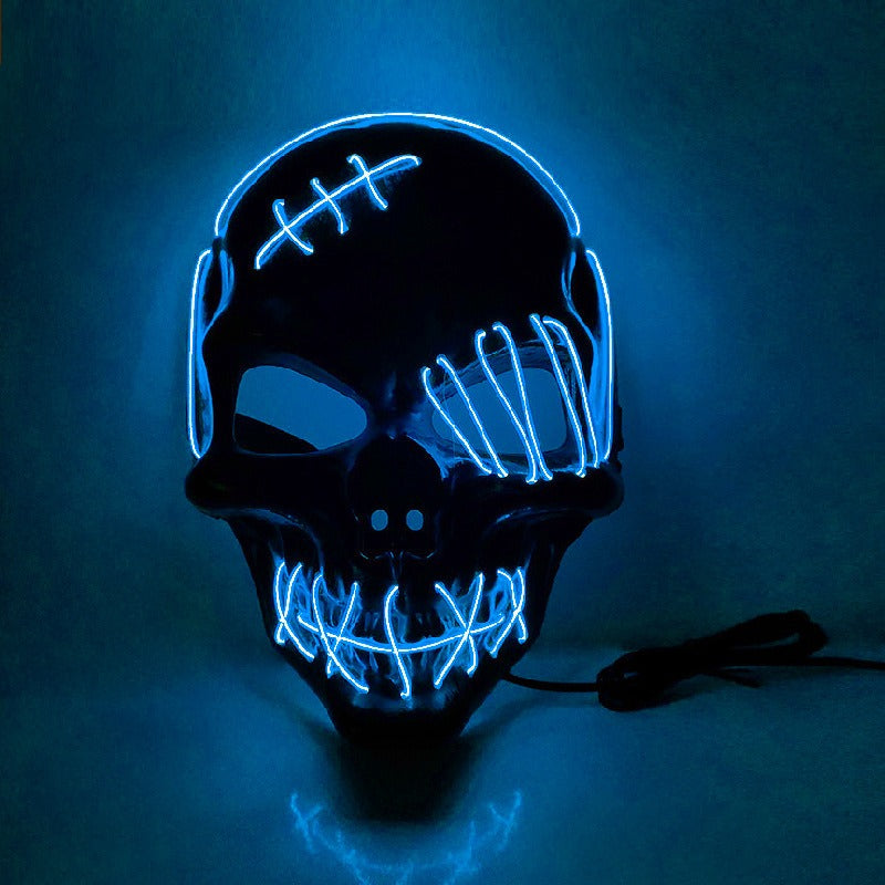 LED Pirate Skull Mask for Glowing Halloween Costumes