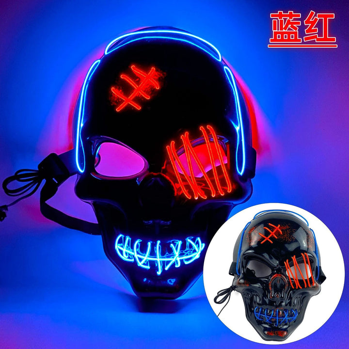 LED Pirate Skull Mask for Glowing Halloween Costumes