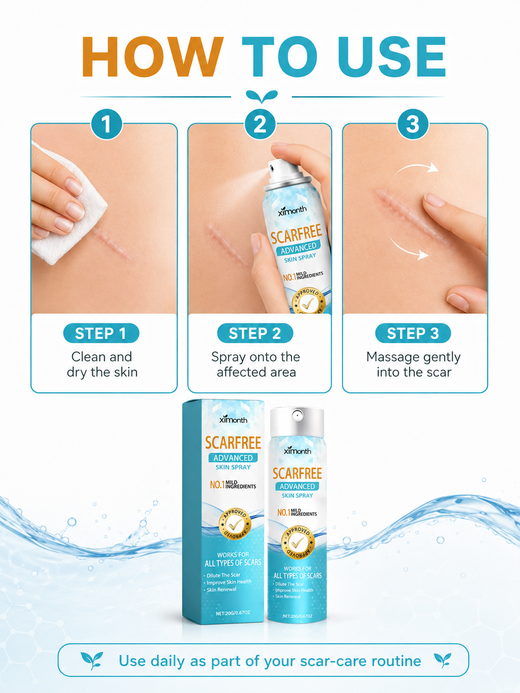 Skin Scar Treatment Spray — New Scars Fade in 2 Weeks, Old