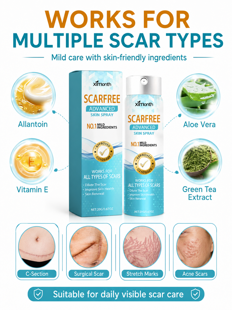 Skin Scar Treatment Spray — New Scars Fade in 2 Weeks, Old