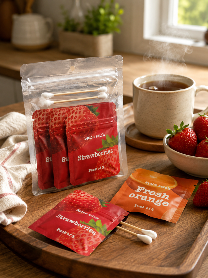 Aromatherapy Cotton Inhaler Swabs — 3 Scented Sticks