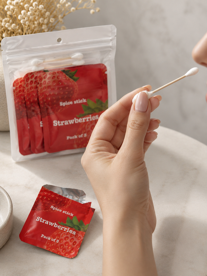 Aromatherapy Cotton Inhaler Swabs — 3 Scented Sticks