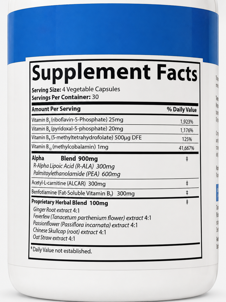 Sciatic Nerve Support Formula — 120 Capsules with Active B