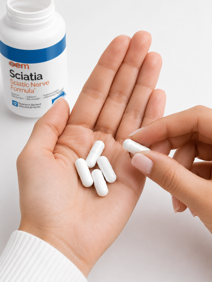 Sciatic Nerve Support Formula — 120 Capsules with Active B