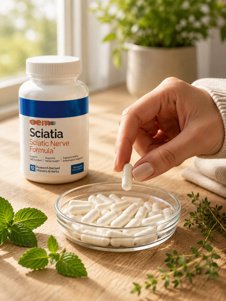 Sciatic Nerve Support Formula — 120 Capsules with Active B