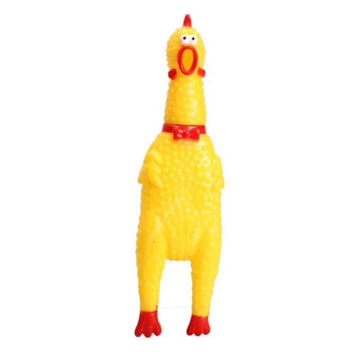 Squeaky Chicken Dog Toy for Fetch and Chew Sessions
