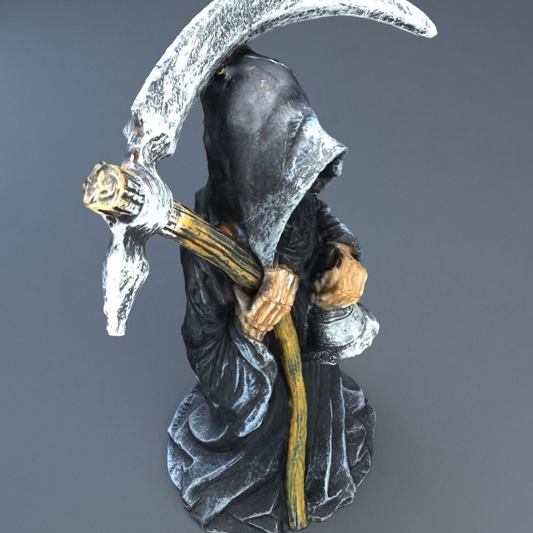 Grim Reaper Statue Gothic Resin Desktop Decor Ornament