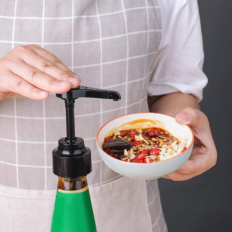 Soy Sauce Pump Dispenser for Bottles: One-Press, No-Drip
