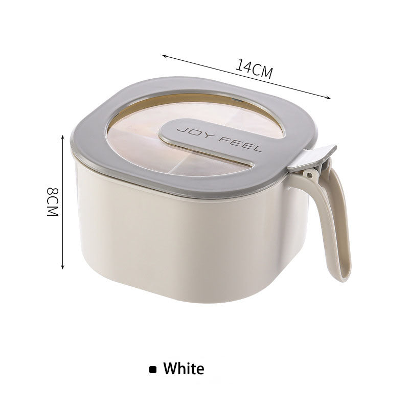 Four-Compartment Seasoning Box With Clear Lid and Spoons