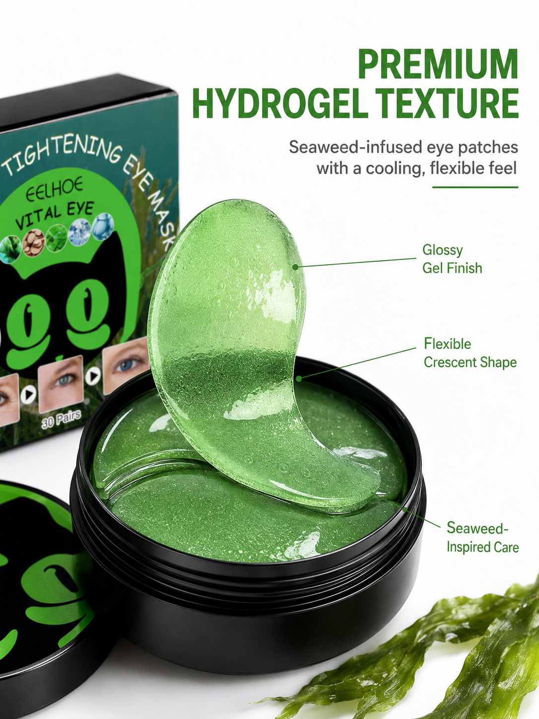 Seaweed Firming Eye Mask — Reduce Fine Lines & Dark Circles