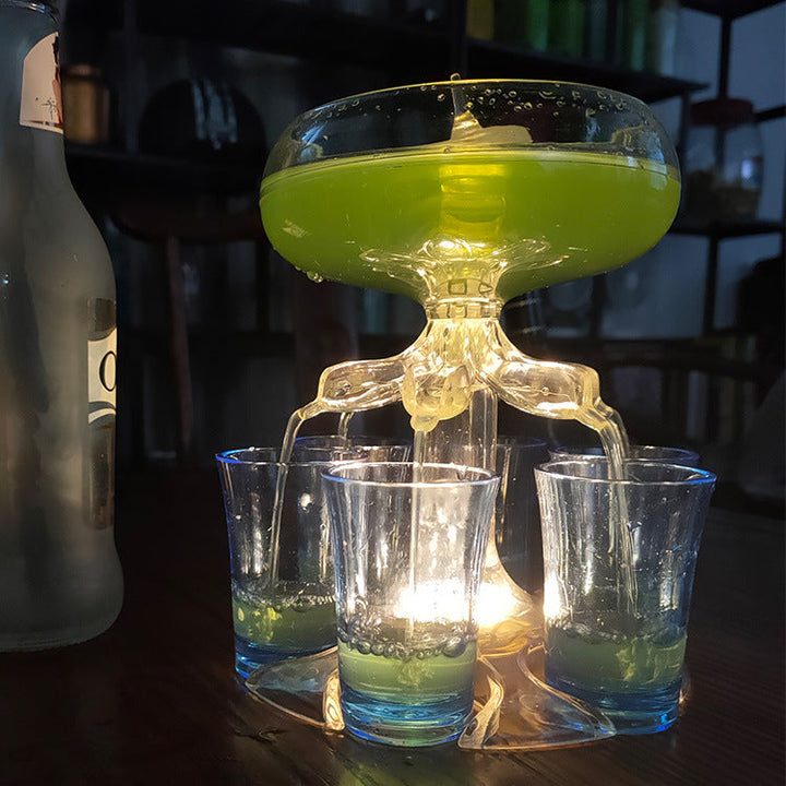 Six-Shot Wine Dispenser Set: Pour Six Drinks at Once