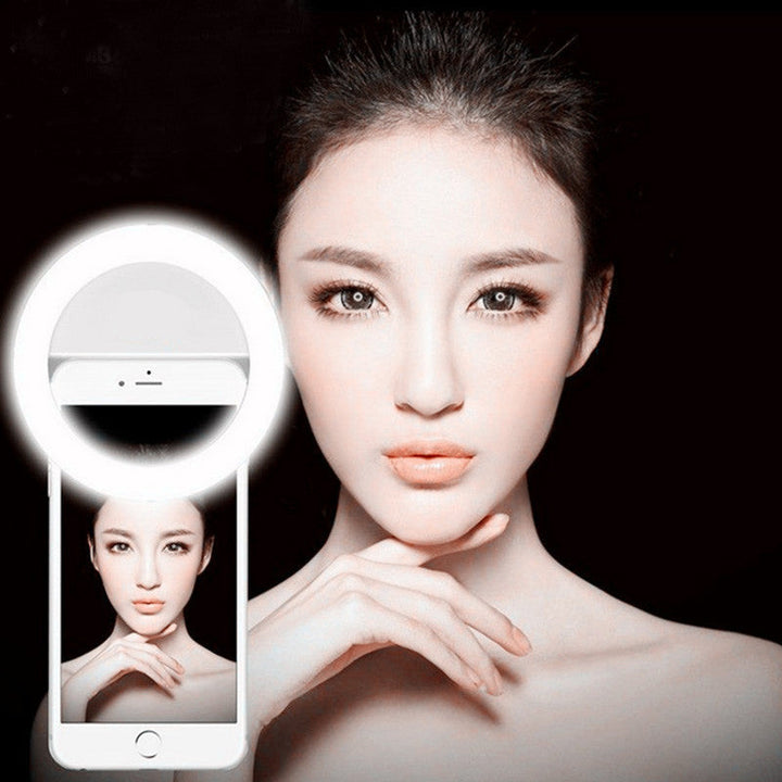 Clip-On LED Selfie Ring Light for Phone Night Photos