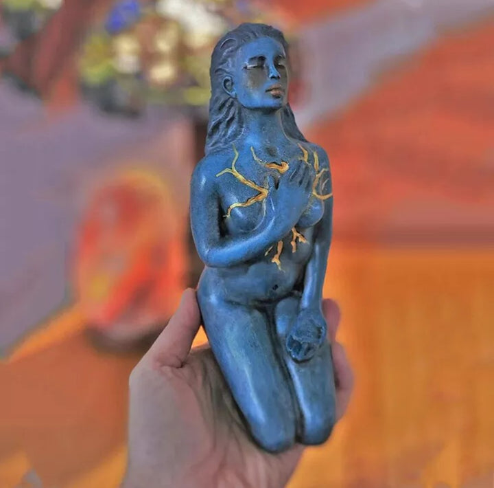 Self-Healing Goddess Sculpture for Meaningful Decor