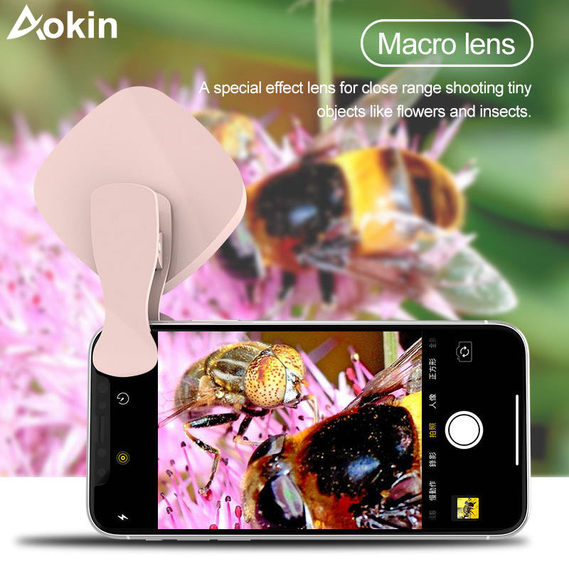 Phone Selfie Ring Light with Macro, Fisheye & Wide Lens