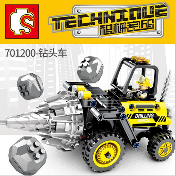 Construction Drilling Vehicle Building Set for STEM Play
