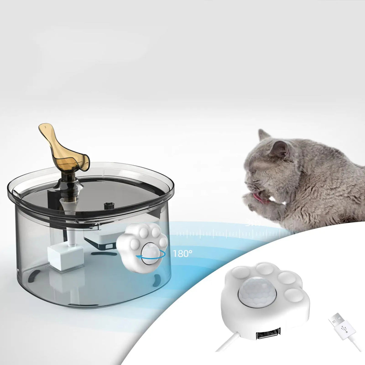 Motion Sensor Switch for Automatic Cat Water Fountain