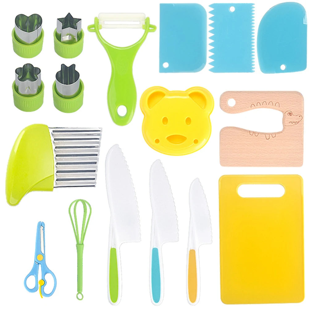 Kids Kitchen Knife Set for Safe Food Prep Learning