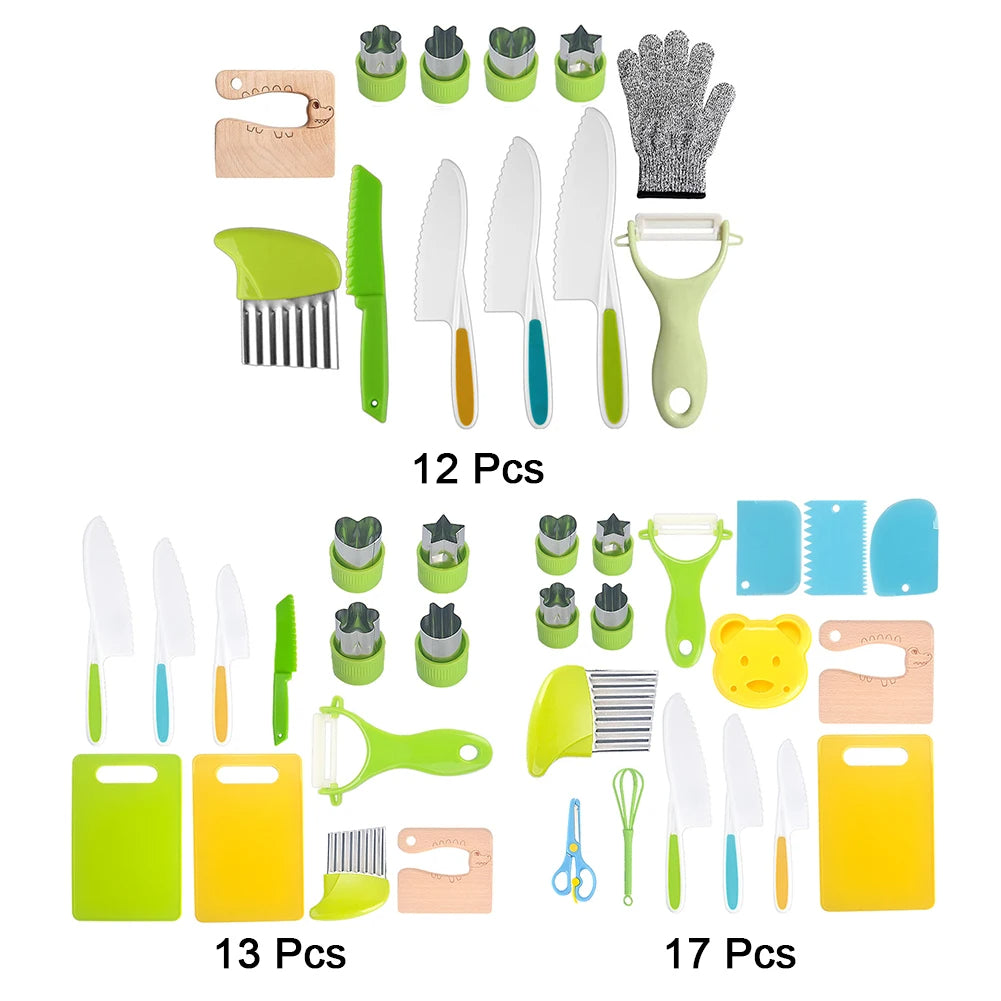 Kids Kitchen Knife Set for Safe Food Prep Learning