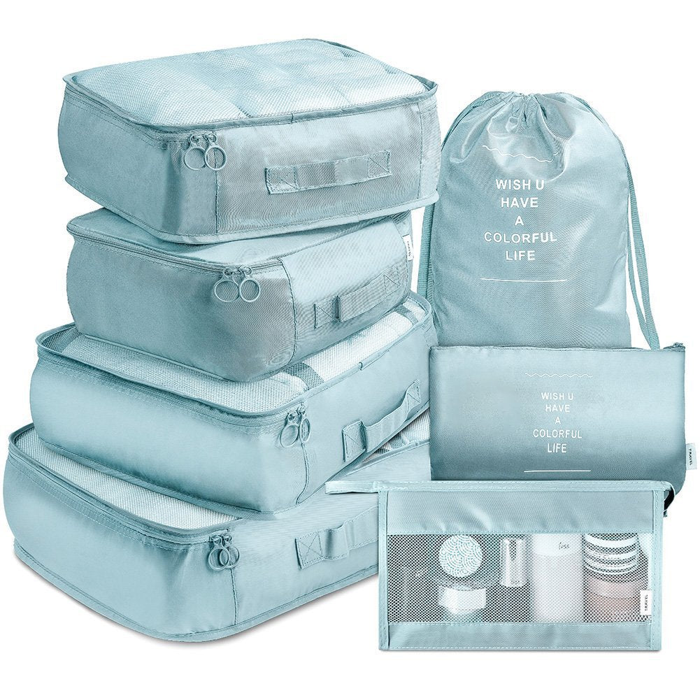 7-Piece Packing Cubes Set Keeps Clothes Sorted On Trips