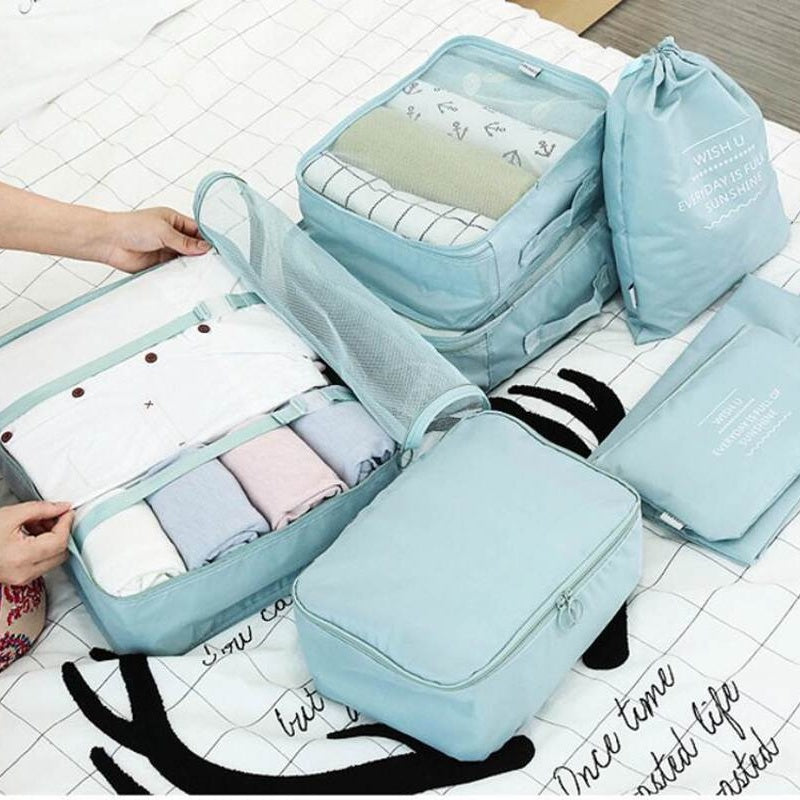 7-Piece Packing Cubes Set Keeps Clothes Sorted On Trips