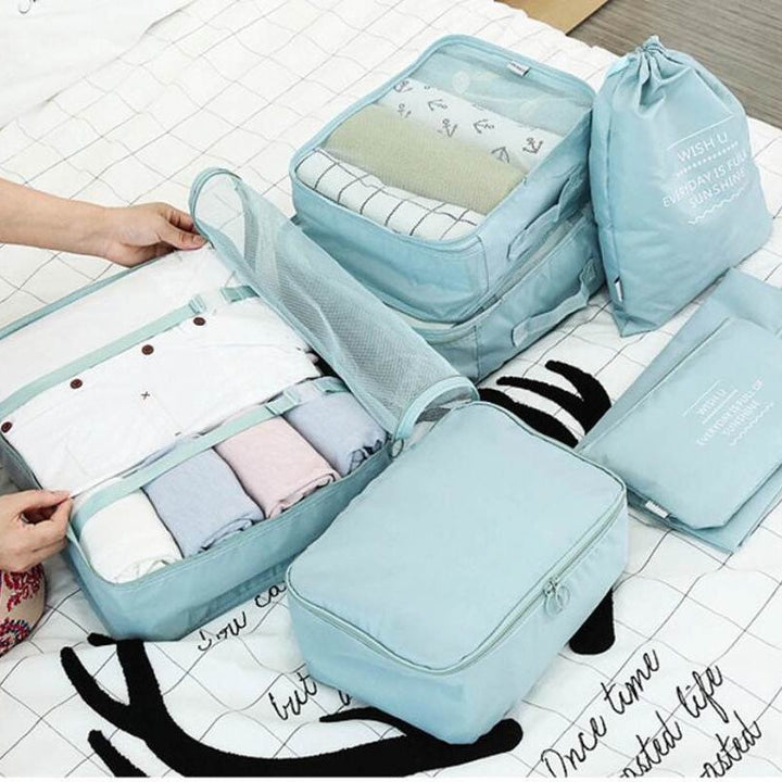 7-Piece Packing Cubes Set Keeps Clothes Sorted On Trips