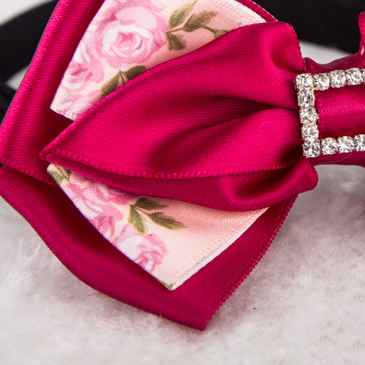 Floral Bow Tie Collar for Dogs & Cats | Photo-Ready
