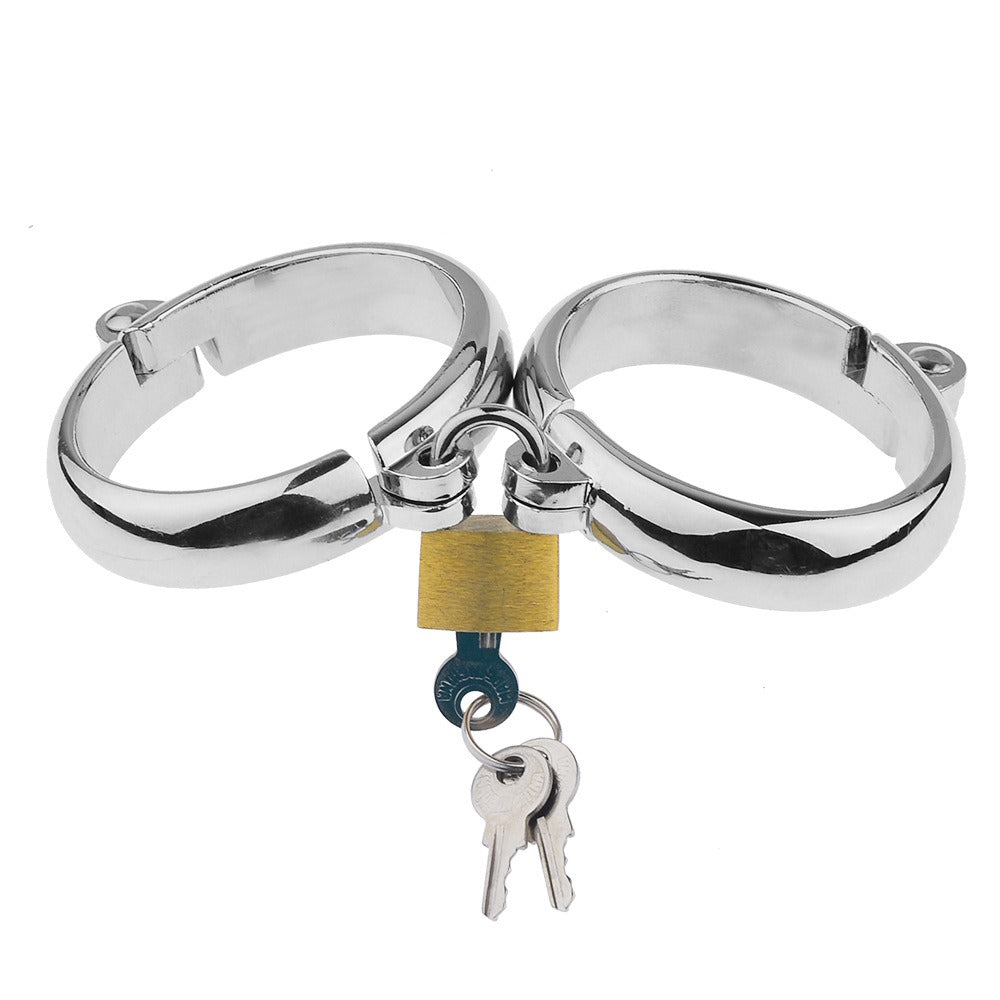 Metal Handcuffs With Keyed Locks for Consensual Play