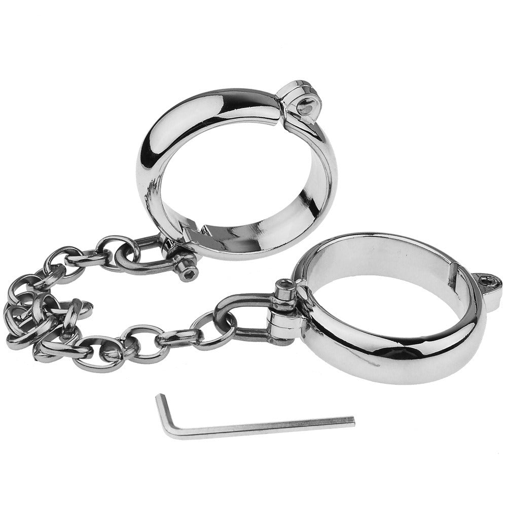 Metal Handcuffs With Keyed Locks for Consensual Play