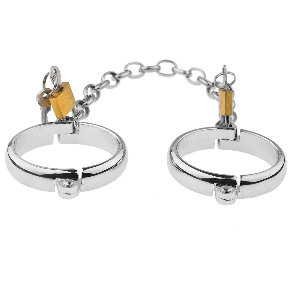 Metal Handcuffs With Keyed Locks for Consensual Play