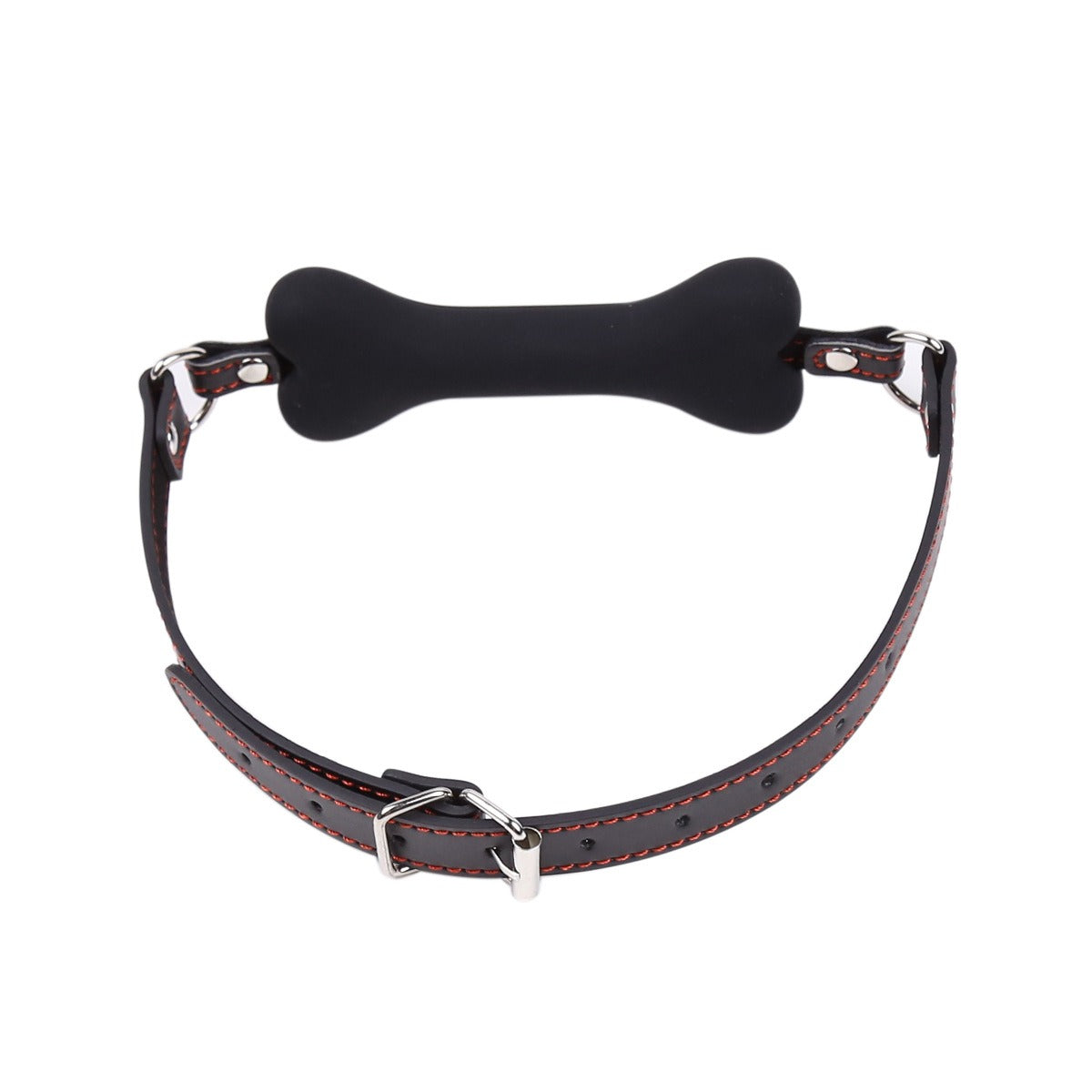 Silicone Dog Bone Mouth Gag With Adjustable Strap