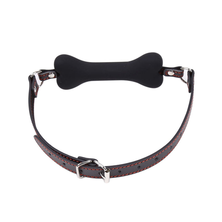 Silicone Dog Bone Mouth Gag With Adjustable Strap